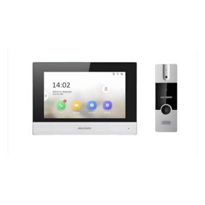 KIT VIDEO PORTERO HIBRIDO ANALOGO/ IP C/CAMARA FULL HD 1920 X 1080 + PANTALLA TOUCH "7" DS-KIS302-P